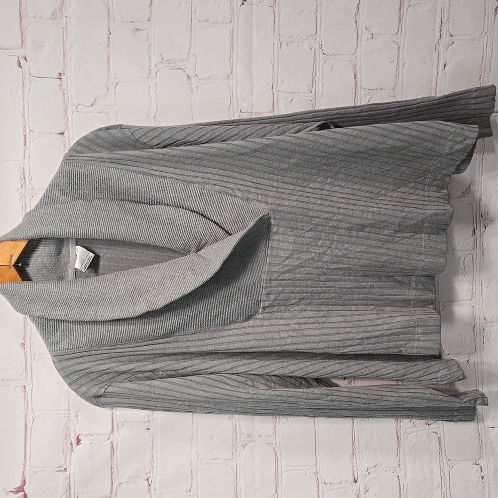 Nike Yoga Luxe Gray Ribbed Cover-Up Long Sleeve Womens Size 2x